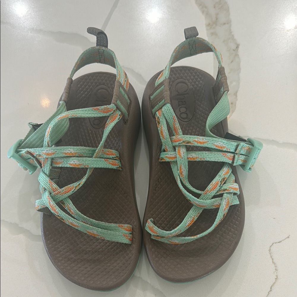 Chaco Kid’s Size 1 Sandals - Mint and Brown